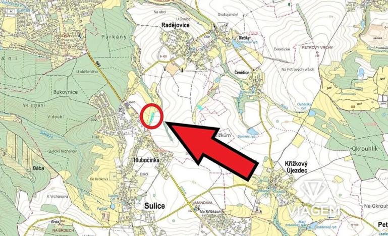 Prodej podílu pole, Radějovice, 866 m2