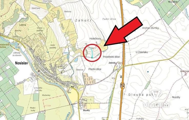 Prodej podílu pole, Nosislav, 953 m2
