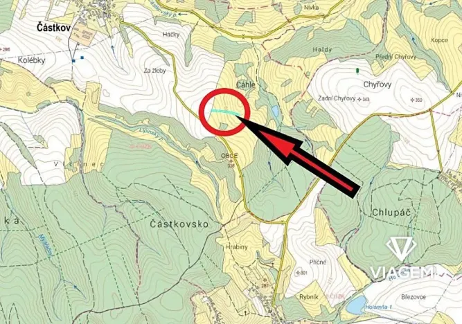 Prodej podílu pole, Částkov, 1165 m2