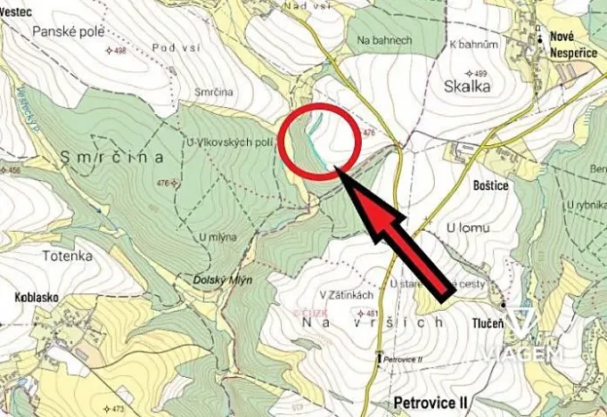 Prodej pole, Zbizuby, 1164 m2