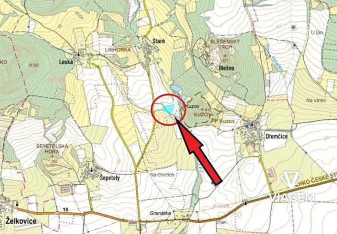 Prodej podílu pole, Staré Hrady, 1049 m2