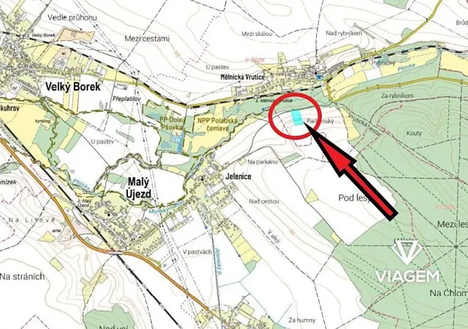 Prodej podílu pole, Velký Borek, 527 m2
