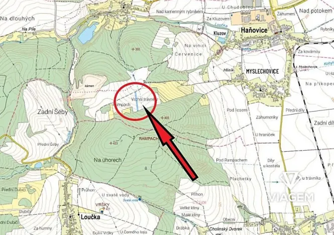 Prodej podílu pole, Litovel, 647 m2