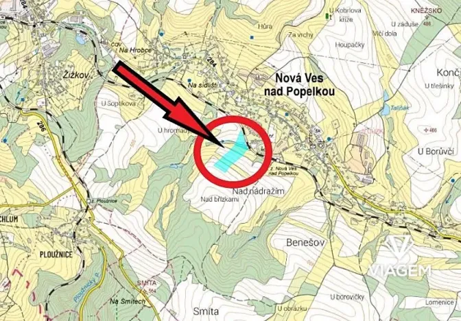 Prodej podílu pole, Nová Ves nad Popelkou, 1558 m2