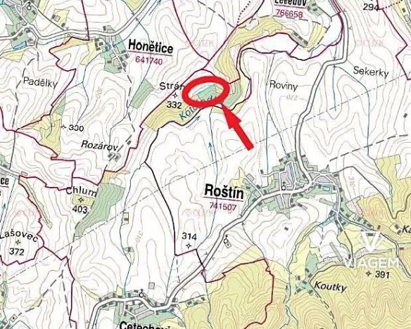 Prodej pole, Cetechovice, 2592 m2