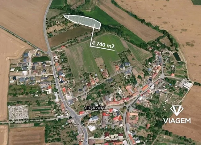 Prodej podílu lesa, Charváty, 596 m2