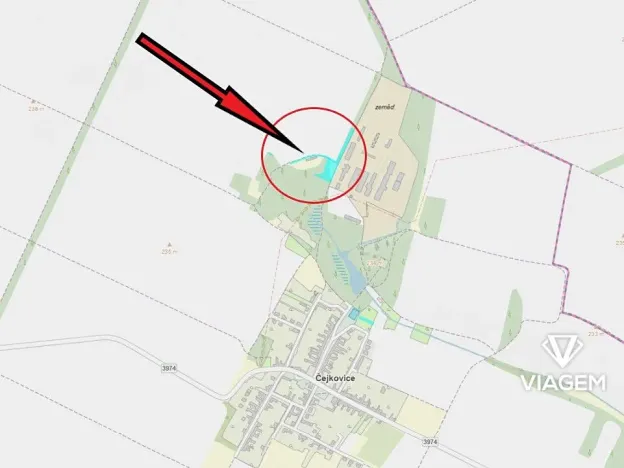 Prodej podílu pole, Čejkovice, 1226 m2