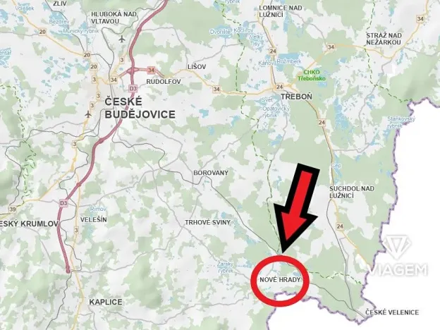 Prodej podílu pozemku pro bydlení, Nové Hrady, 1305 m2