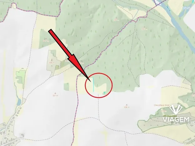 Prodej pole, Choryně, 531 m2