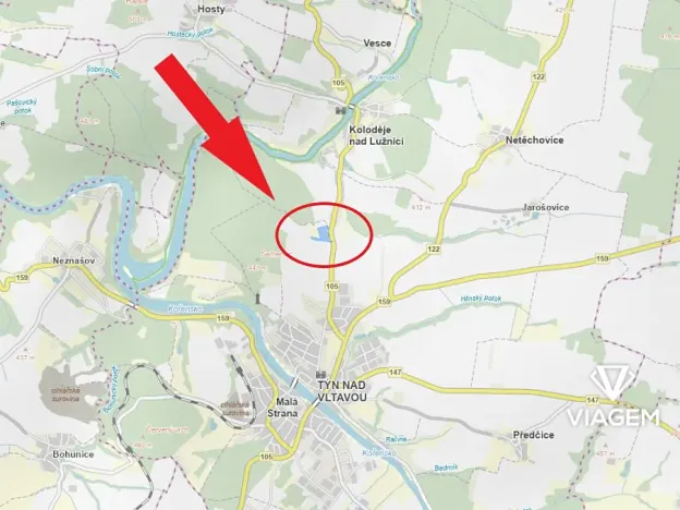 Prodej podílu pole, Týn nad Vltavou, 3581 m2