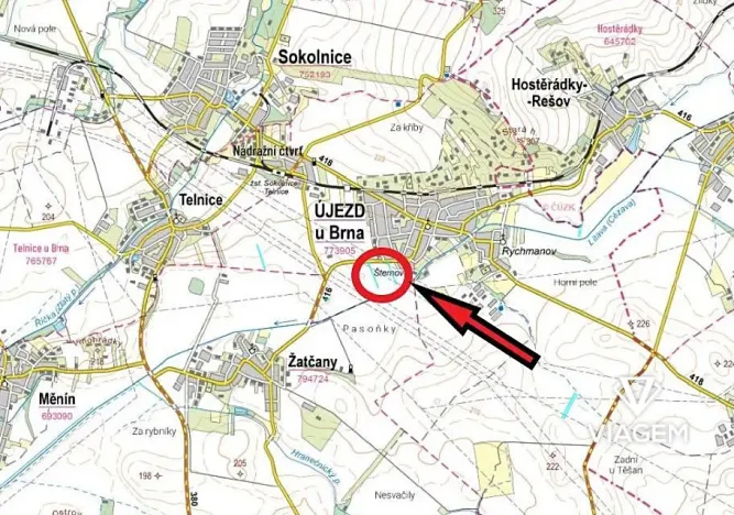 Prodej pole, Újezd u Brna, 5907 m2