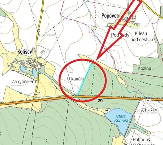 Prodej podílu pole, Bernartice, 1848 m2