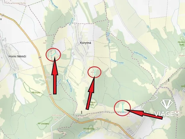 Prodej podílu pole, Korytná, 1383 m2