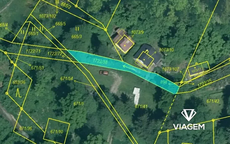 Prodej podílu zahrady, Vitín, 537 m2