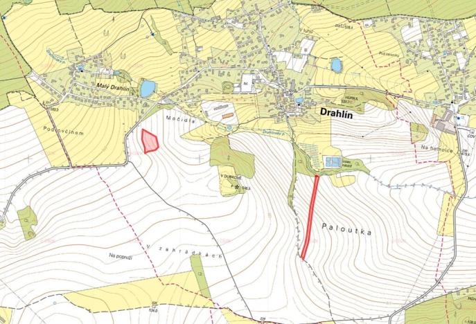 Prodej pole, Drahlín, 16173 m2