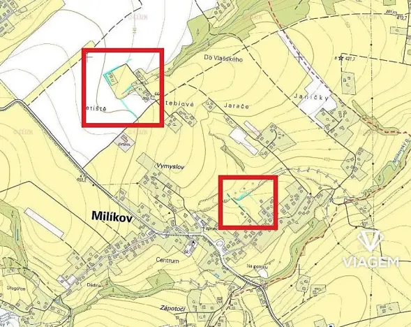 Prodej podílu pole, Milíkov, 844 m2