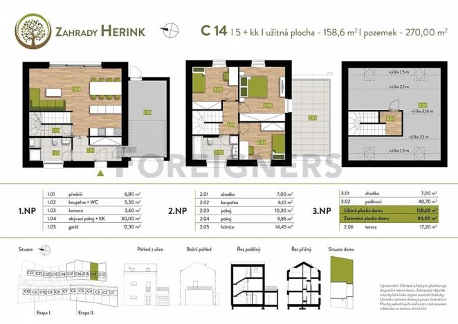 Pronájem rodinného domu, Praha, 159 m2