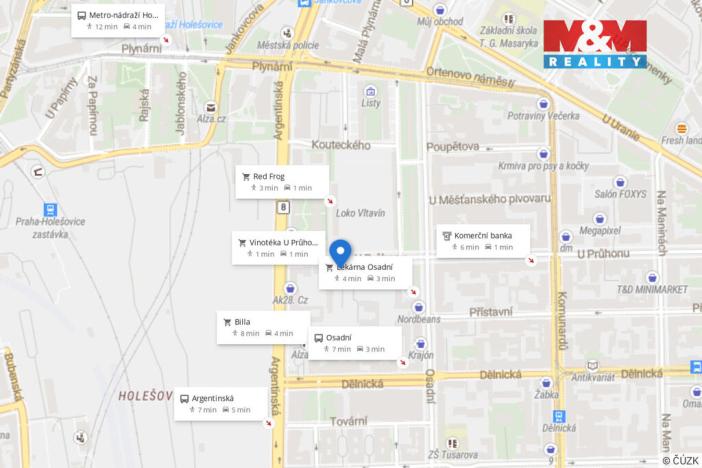 Pronájem bytu 1+kk, Praha - Holešovice, U průhonu, 35 m2