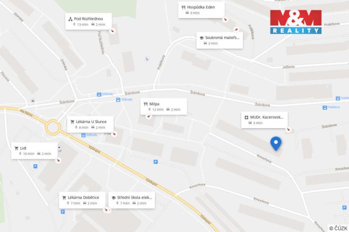 Pronájem bytu 3+1, Ústí nad Labem - Severní Terasa, Kmochova, 60 m2