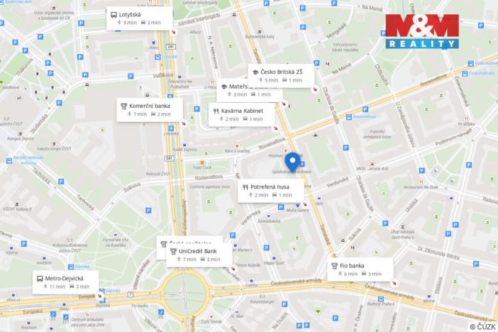 Prodej bytu 1+1, Praha - Bubeneč, Terronská, 70 m2