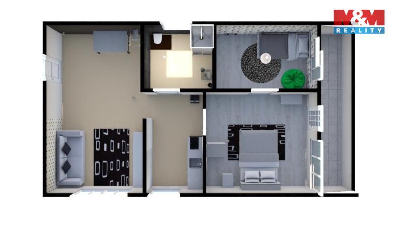 Pronájem bytu 3+1, Libušín, Kladenská, 65 m2