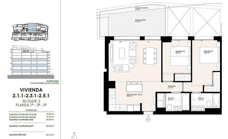 Prodej bytu 3+kk, Villajoyosa, Španělsko, 75 m2