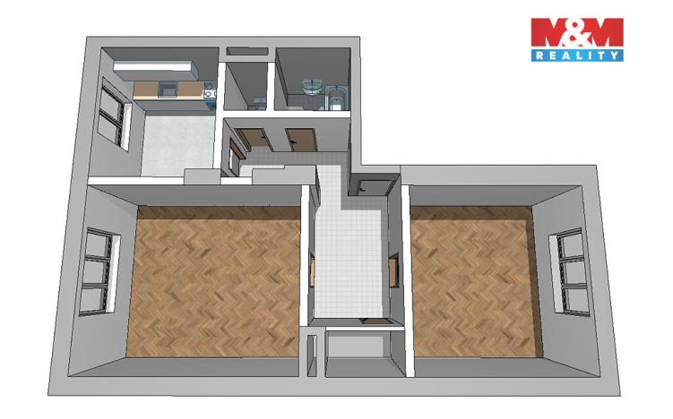 Prodej bytu 2+1, Žatec, Boženy Němcové, 71 m2
