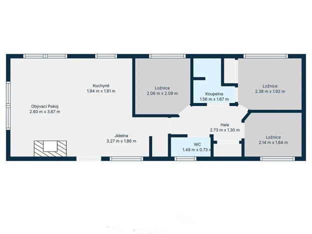 Pronájem chaty, Hněvkovice, 42 m2