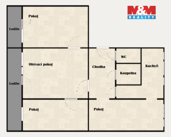 Prodej bytu 4+1, Chrudim - Chrudim III, U Stadionu, 80 m2