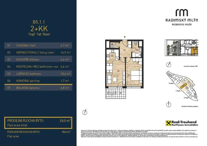 Prodej bytu 2+kk, Kolín, 54 m2