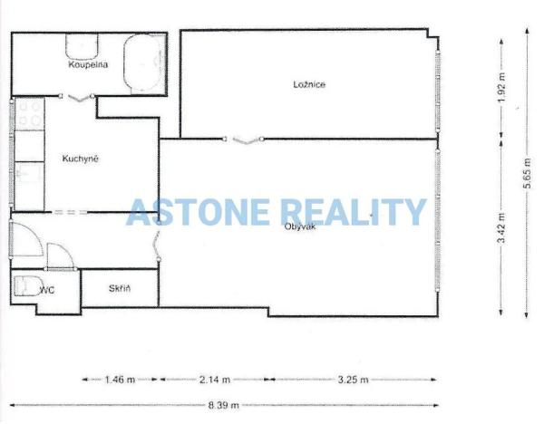 Pronájem bytu 2+kk, Praha - Libeň, U školičky, 43 m2