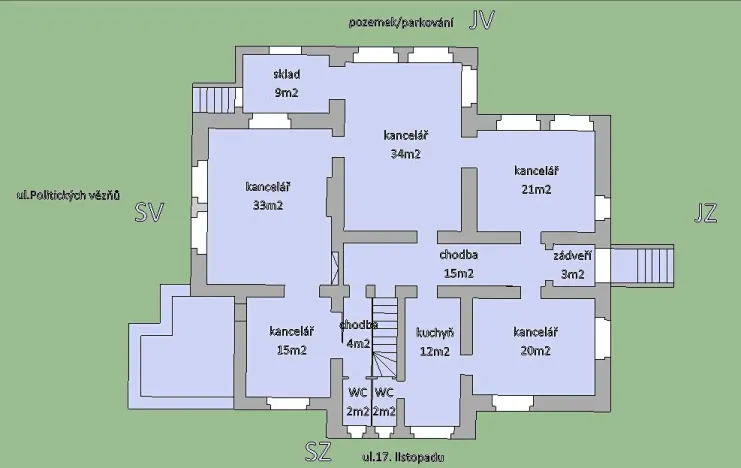 Pronájem kanceláře, Říčany, 17. listopadu, 165 m2