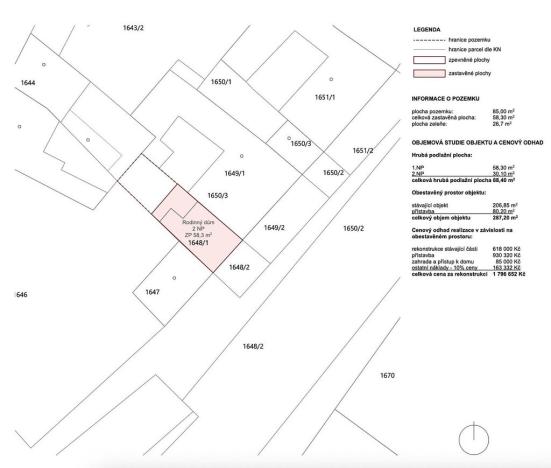 Prodej rodinného domu, Miroslav, Brněnská, 28 m2