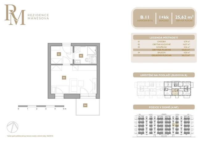 Prodej bytu 1+kk, Lipník nad Bečvou, Mánesova, 25 m2