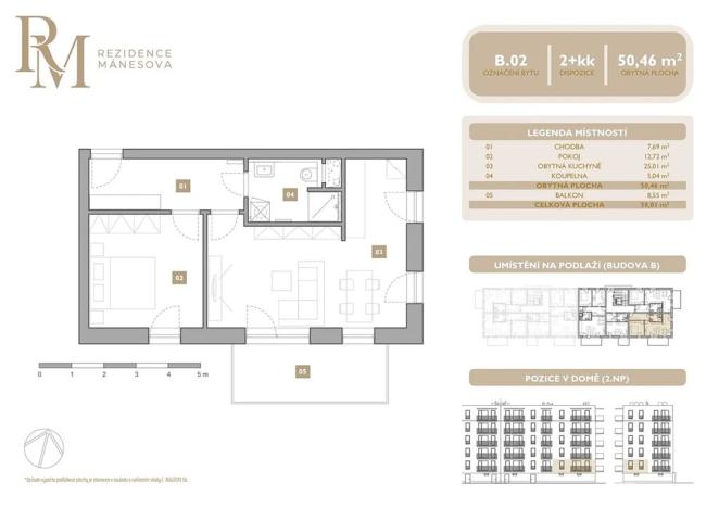 Prodej bytu 2+kk, Lipník nad Bečvou, Mánesova, 50 m2