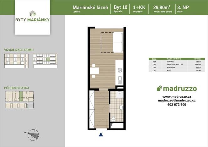Prodej bytu 1+kk, Mariánské Lázně, Husova, 30 m2