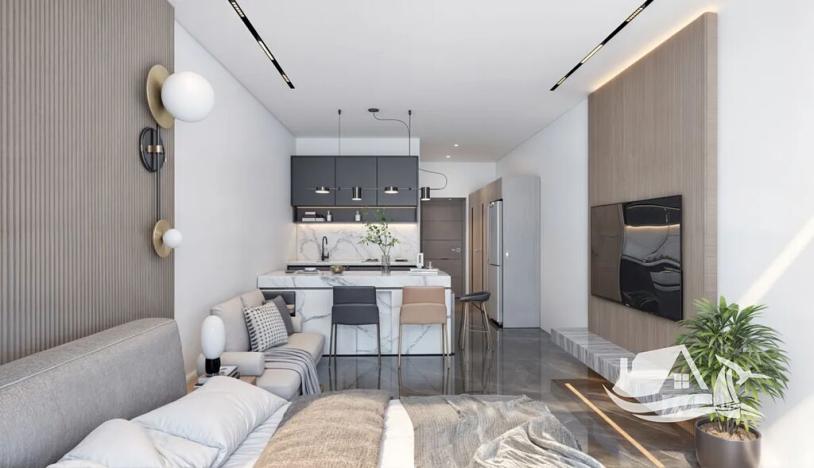 Prodej bytu 1+kk, Agios Amvrosios Keryneias, Kypr, 33 m2