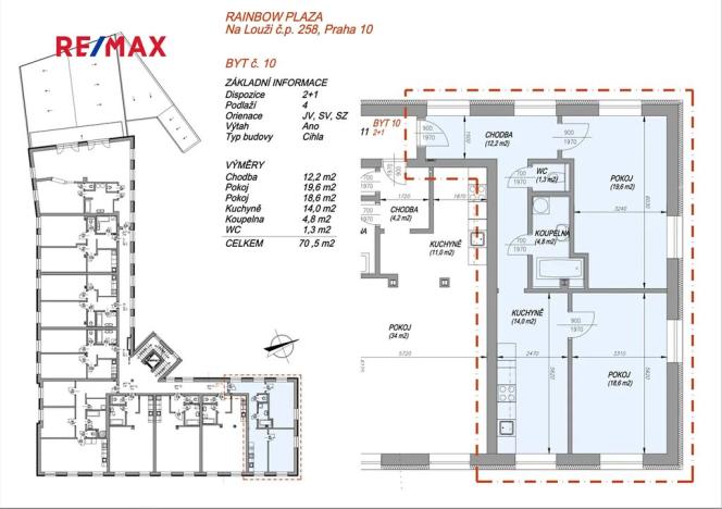 Pronájem bytu 2+1, Praha - Vršovice, Na louži, 70 m2
