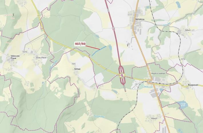 Dražba lesa, Netřebice, 8502 m2