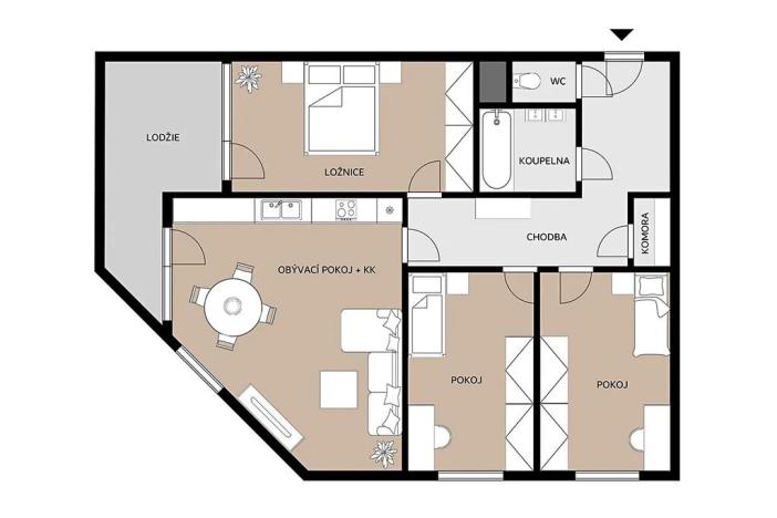Prodej bytu 4+kk, Praha - Kunratice, Jana Růžičky, 83 m2