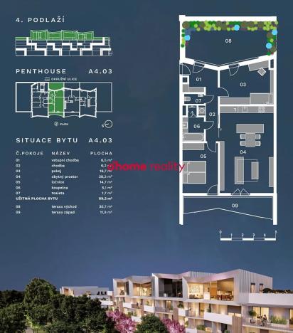 Prodej bytu 3+kk, Olomouc, Okružní, 89 m2