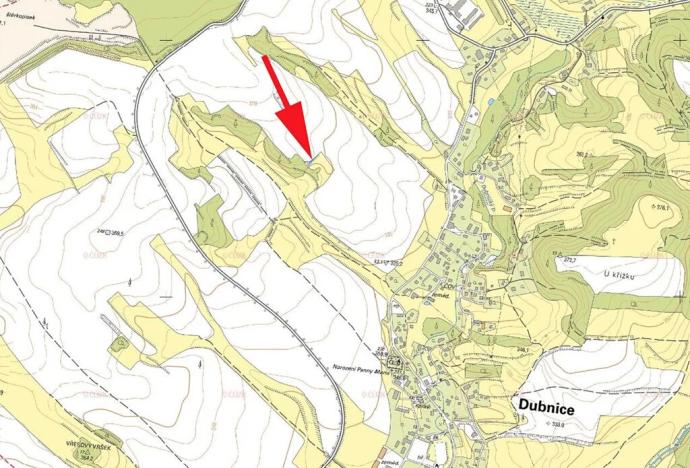 Prodej louky, Dubnice, 305 m2