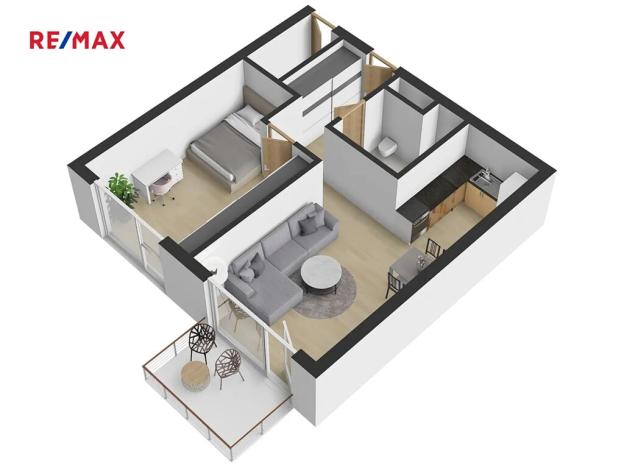 Pronájem bytu 2+kk, Plzeň, Na Chmelnicích, 54 m2