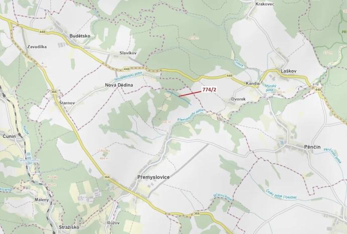 Dražba lesa, Přemyslovice, 7901 m2