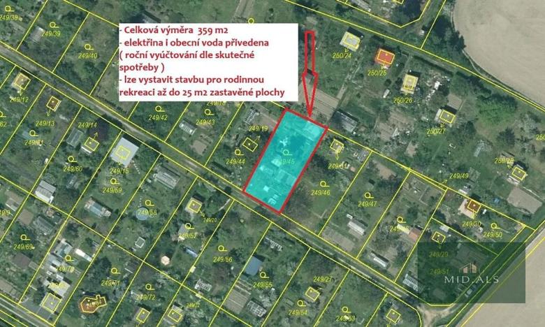 Prodej zahrady, Plzeň, Sluneční, 359 m2