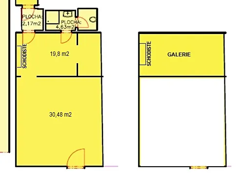 Pronájem obchodního prostoru, Praha - Karlín, Šaldova, 57 m2