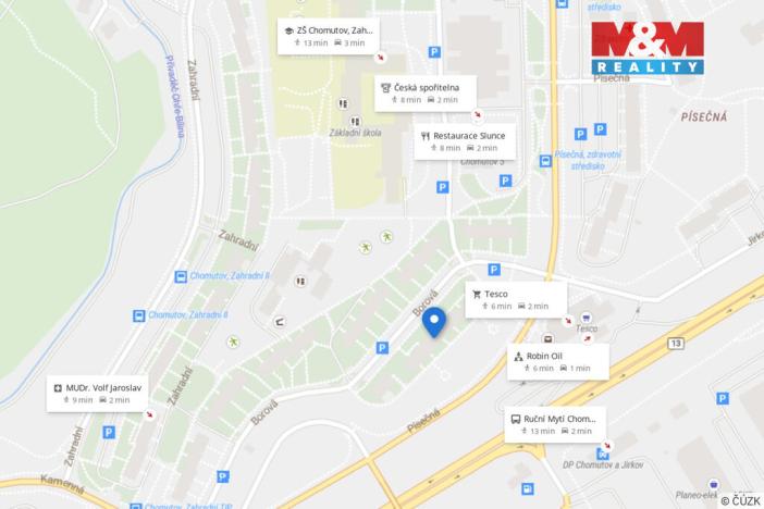 Prodej bytu 2+1, Chomutov, Borová, 62 m2