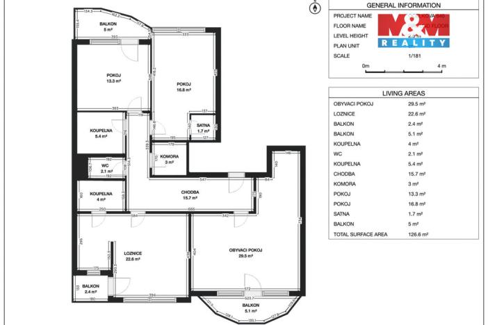 Prodej bytu 4+kk, Praha, Ocelkova, 113 m2