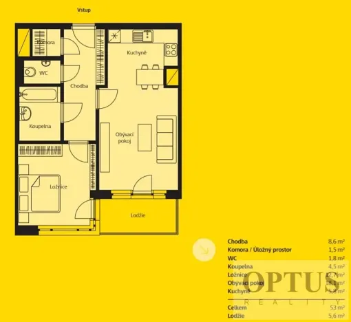 Pronájem bytu 2+kk, Praha - Jinonice, Pod stolovou horou, 53 m2