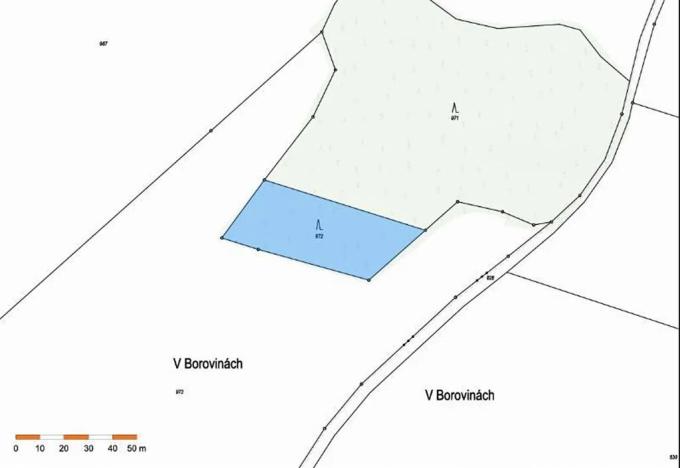 Prodej lesa, Nárameč, 1809 m2